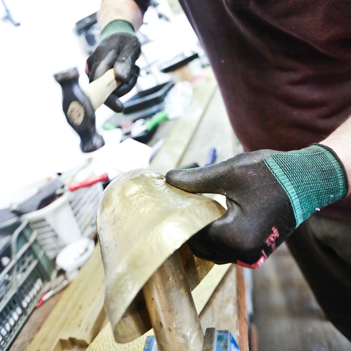 Handwerker beim Hämmern